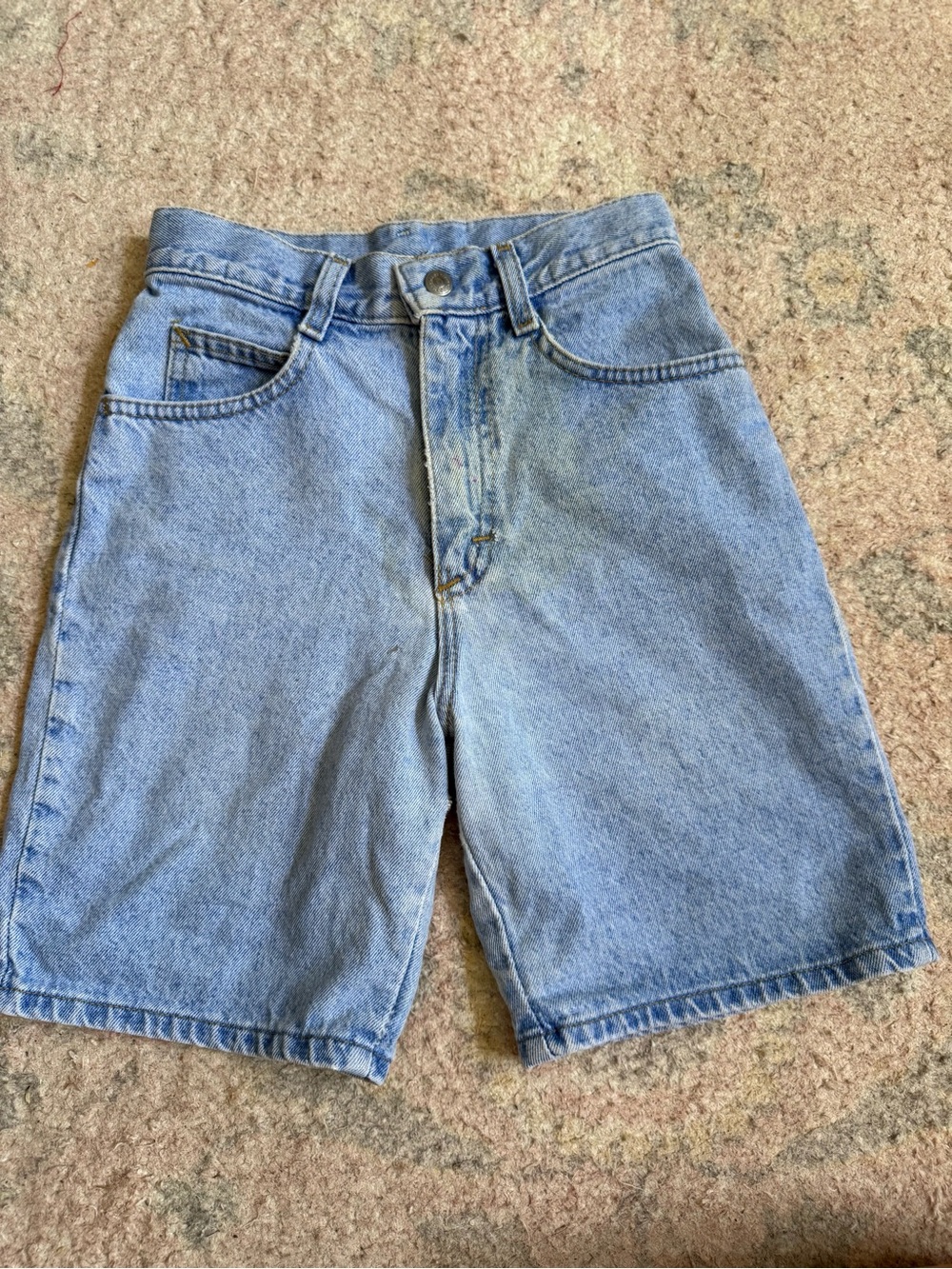 Vintage Blue Denim High Waisted Shorts